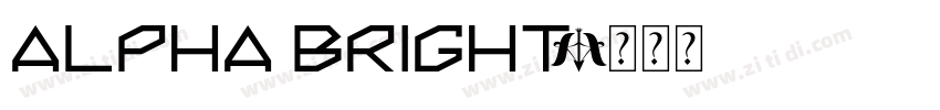 alpha bright字体转换